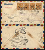 ECUADOR: 28/AP/1930 PANAGRA First Flight Guayaquil - Buenos Aires, Argentina (Mü.46): Cover With Special Marks On Front  - Equateur