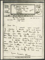 EGYPT: "V-Letter Or Airgraph" Sent From Egypt To England On 31/DE/1943, VF Quality, Interesting!" - Lettres & Documents