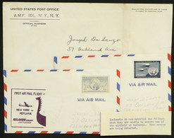 UNITED STATES: Circa 1960, Official Cover Of The Post Returning A Couple Of Covers That Had Been Prepared For A Flight B - Brieven En Documenten