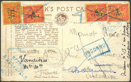 FRANCE: 4/DE/1935 Vandieres - Indochina, Postcard Franked With 2.25Fr. And Sent By Airmail To Saigon, With 4 Postage Due - Lettres & Documents