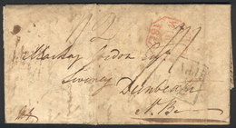 GREAT BRITAIN: Entire Letter Dated 12/SE/1817 Sent From London To Dunbeath On 12/SE/1817, Interesting Postal Markings, A - ...-1840 Precursori