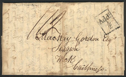 GREAT BRITAIN: Entire Letter Dated 3/DE/1822, Sent From Glasgow To Caithness, With Interesting Postal Markings And A Lon - ...-1840 Préphilatélie