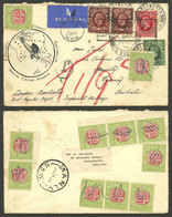 GREAT BRITAIN: 29/NO/1934 First Flight London - Australia, Cover With Nice Illustration, 4½p. Postage And Due Marking, W - ...-1840 Vorläufer