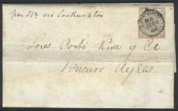GREAT BRITAIN: 15/OCT/1885 LONDON - ARGENTINA: Complete Folded Letter Franked By Sc.103 With Circular Datestamp, Buenos  - ...-1840 Préphilatélie