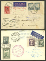 GREECE: 2 Covers, First Flights, Of The Years 1931 And 1934, Interesting! - Covers & Documents