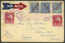 HONDURAS: 20/MAY/1930 Tegucigalpa - England, Airmail Cover With Very Nice Postage, Back Flap Missing, With A Mark Of San - Honduras