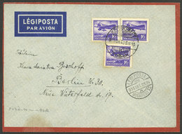 HUNGARY: 25/OC/1925 KECSKEMET - Berlin (Germany), Airmail Cover With Nice Franking And Budapest Transit Mark, Very Nice! - Briefe U. Dokumente