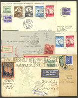 HUNGARY: 6 Covers Or Cards Flown Between 1933 And 1939, Interesting Group! - Briefe U. Dokumente