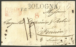 ITALY: Entire Letter Sent From BOLOGNA To France On 31/DE/1836, VF Quality! - ...-1850 Préphilatélie