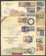 MEXICO: 8 Covers Used Between 1929 And 1933, FIRST FLIGHTS Or Special Flights, Very Interesting! IMPORTANT: Please View  - Mexique