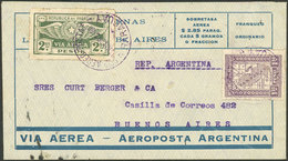 PARAGUAY: 23/MAY/1929 Asunción - Buenos Aires, Airmail Cover Sent By Aeropostale, With Arrival Backstamp, VF Quality! - Paraguay