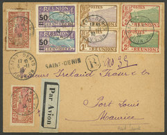 REUNION: 3/NO/1933 Saint-Denis - Port Louis (Mauritius), Special Flight, Raid Samat (special Cachet On Back And Arrival  - Briefe U. Dokumente