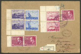 ROMANIA: 27/OC/1936 Bucharest - Haifa (Palestine), LOT First Flight, Cover With Nice Franking And Special Postmarks, Arr - Lettres & Documents