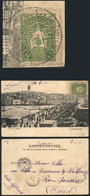 TURKEY: Postcard Franked With 10pa. And Sent From Constantinople To Brazil On 13/OC/1906, With Some Minor Defects, Very  - Brieven En Documenten