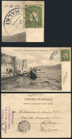 TURKEY: Postcard Franked With 10pa. And Sent From Halki To Brazil On 7/AP/1907, Fine Quality (with Some Minor Defects),  - Cartas & Documentos