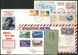 WORLDWIDE: FIRST FLIGHTS, Flown Covers And Cards And With Postmarks Related To AIRMAIL: Approximately 70 Covers Or Cards - Autres & Non Classés
