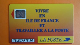 FRANCE- TELECARTE F136B - VIVRE EN ILE DE FRANCE ET TRAVAILLER A LA POSTE 50u - 12/90 Used - 1990