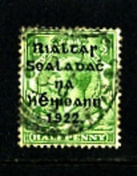 IRELAND/EIRE - 1922  1/2d  OVERPRINTED THOM  WIDER DATE  SG 47 FINE USED - Gebraucht