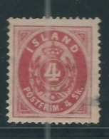 ISLANDE  N° 3 * (aminci) - Unused Stamps