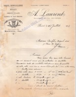 83 BANDOL COURRIER 1913  Tissus Quincaillerie  Huiles A. LAURENT - X38 VAR C/ OLLIOULES - 1900 – 1949