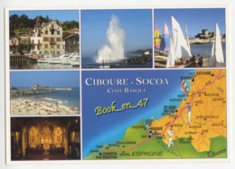 {81071} Côte Basque Ciboure Socoa , Carte Et Multivues ; Plage Et Fort De Socoa , Eglise De Ciboure , Port De Ciboure - Cartes Géographiques