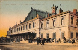 13 - Marseille - La Gare The Station (colorisée, Animée, Lévy Fils & Cie) - Estación, Belle De Mai, Plombières