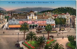 06 .20361 .nice .le Casino Municipal Et La Place Massena .tramways . - Transport (rail) - Station