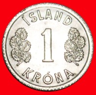 + GREAT BRITAIN 4 SPIRITS (1976-1980): ICELAND ★ 1 CROWN 1977 MINT LUSTER! LOW START ★ NO RESERVE! - Island