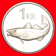 + GREAT BRITAIN FISH (1989-2011): ICELAND ★ 1 KRONE 1989 MINT LUSTER! LOW START ★ NO RESERVE! - IJsland