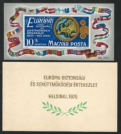 HUNGARY / HUNGRIA /UNGARN / HONGRIE –1975 –KSZE–HELSINKI Conference.-BLOCK**.-Mi. BLOCK 113 B-Yvert BF119a (ND) - European Ideas
