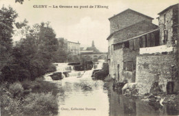 71  Cluny La Grosne Au Pont De L'étang Les Cascades - Cluny