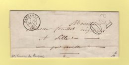 Faverney - 69 - Haute Saone - 7 Sept 1854 - Courrier De Mersuay - 1801-1848: Précurseurs XIX