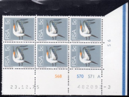South Africa - 1975 2nd Definitive 5c Gannet Control Block (1975.12.23) Pane A (**) # SG 352 - Blocks & Sheetlets