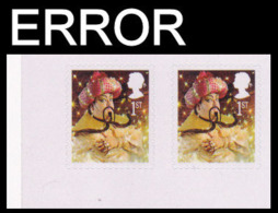 GREAT BRITAIN 2008 Christmas 1st The Genie From Aladdin CORNER.PAIR. ERROR:Intact Matrix GB - Errors, Freaks & Oddities (EFOs