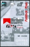 CART RACING  -  HOMESTEAD-MIAMI 2000 - MARK BLUNDELL   AUTOGRAPH ON  PADDOCK PASS  ADMITTANCE TICKET  YEAR 2000 - Autographes