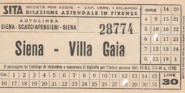 BIGLIETTO BUS SITA SIENA-VILLA GAIA L.30 (BK1073 - Europa