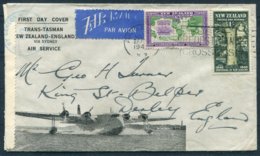 1940 New Zealand - England Via Sydney Trans-Tasman First Flight Cover - Airmail