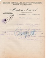 83 BANDOL COURRIER 1913  FLEURS FRUITS MOUTON POUSSEL - X39 VAR C/ OLLIOULES - 1900 – 1949