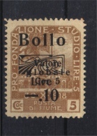 MARCA DA BOLLO/REVENUE  - FIUME - BOLLO Lire 0,10 - USATO - Fiume & Kupa