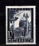 ARCHITECTURE St.Charles Church Kirche Eglise Vienna  AUSTRIA ÖSTERREICH AUTRICHE 1947 MI 828 SC C53 Flugpost Air Mail - Ungebraucht