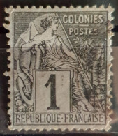 COLONIES FRANCAISES 1881 - Canceled - YT 46 - 1c - Alphee Dubois