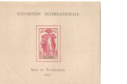 Soudan 1937 Bloc* De L'exposition Internationale Arts Et Techniques - Soudan (1954-...)