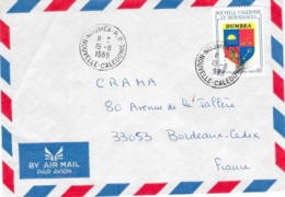 Nelle Calédonie Nouméa RP 19-8 1989 Cachet Manuel - Cartas & Documentos