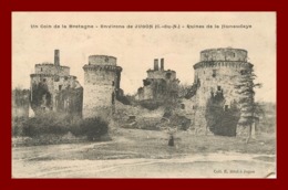 Jugon * Ruines De La Hunaudaye     Edit : Bitel    ( Scan Recto Et Verso ) - Jugon-les-Lacs