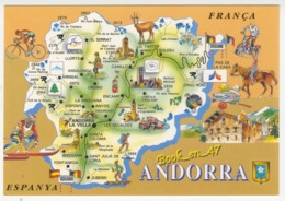 {81077} Andorra , Carte Et Illustrations ; Andorre - Cartes Géographiques