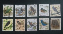 NEW ZEALAND BIRDS SET 1985-89 USED !! - Kiwi's