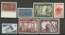 ANDORRE ANNEE 1968 NEUF** LUXE SANS CHARNIERE / MNH / - Volledige Jaargang