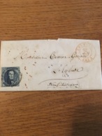 Lettre Pr Neufchateau 1852 + Cachet Verso - 1849-1865 Médaillons (Autres)