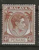 Malaysia - Penang, 1949, SG   6, Mint Hinged - Penang