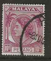 Malaysia - Penang, 1954, SG 34, Used - Penang